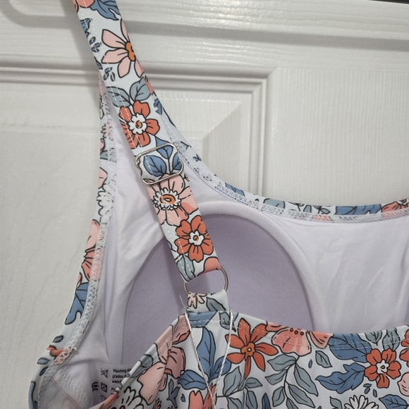 Eomenie Women's Tummy Control Skirt Floral One Piece Swimsuit Swimdress Size M - Picture 7 of 9